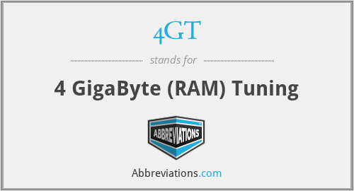 4GT - 4 GigaByte (RAM) Tuning