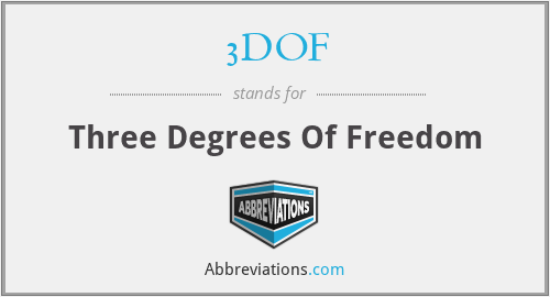 3DOF - Three Degrees Of Freedom
