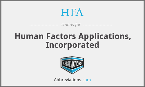 HFA - Human Factors Applications, Incorporated