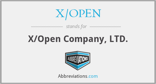 X/OPEN - X/Open Company, LTD.