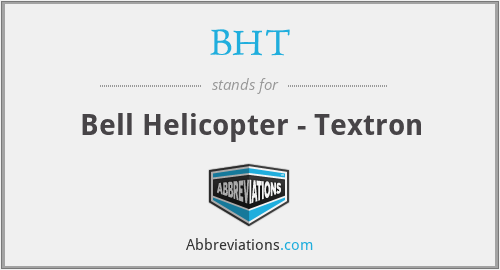 BHT - Bell Helicopter - Textron