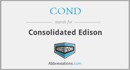 COND - Consolidated Edison