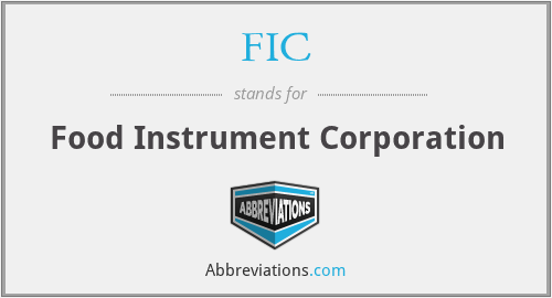 FIC - Food Instrument Corporation