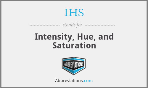 IHS - Intensity, Hue, and Saturation