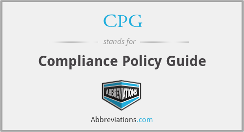 CPG - Compliance Policy Guide