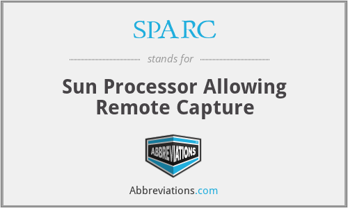 SPARC - Sun Processor Allowing Remote Capture