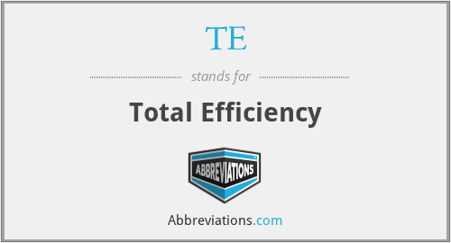 TE - Total Efficiency