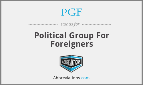 PGF - Political Group For Foreigners