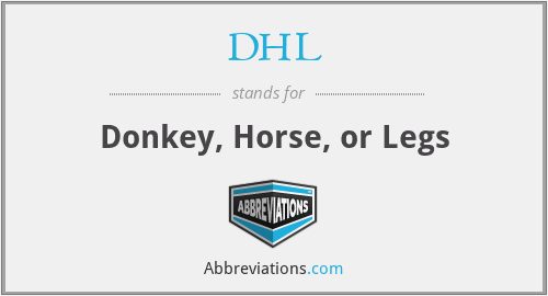 DHL - Donkey, Horse, or Legs