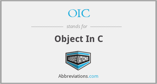 OIC - Object In C
