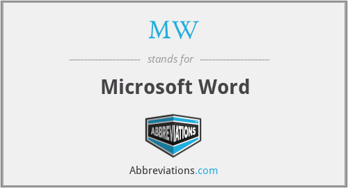 MW - Microsoft Word
