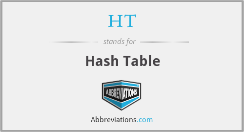 HT - Hash Table