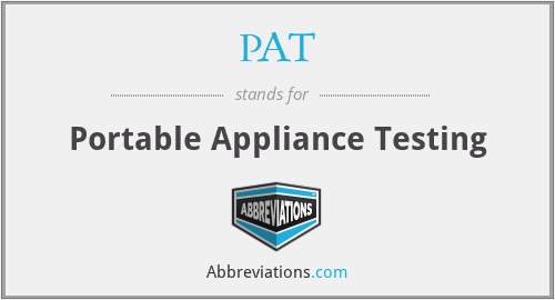 PAT - Portable Appliance Testing