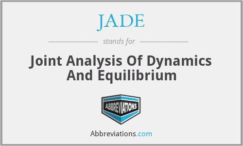 JADE - Joint Analysis Of Dynamics And Equilibrium
