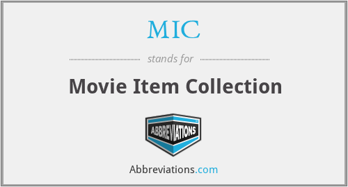 MIC - Movie Item Collection