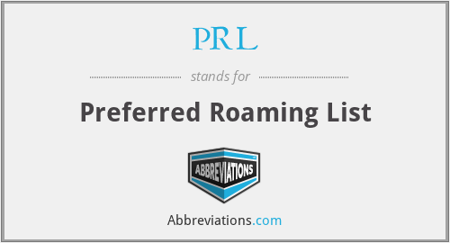 PRL - Preferred Roaming List