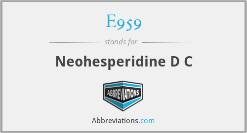 E959 - Neohesperidine D C