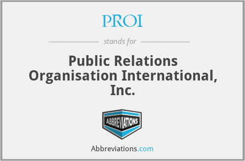 PROI - Public Relations Organisation International, Inc.