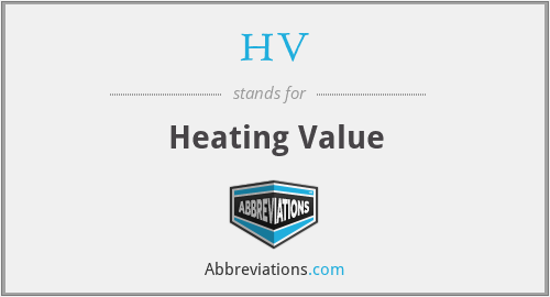 HV - Heating Value