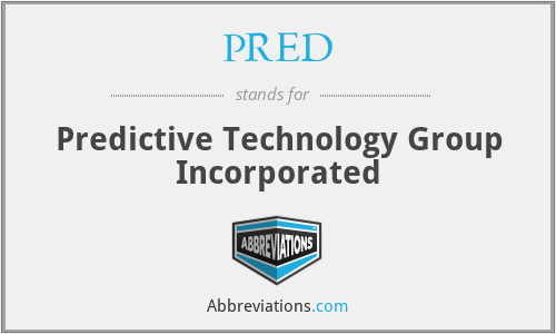 PRED - Predictive Technology Group Incorporated