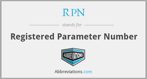 RPN - Registered Parameter Number