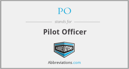 PO - Pilot Officer