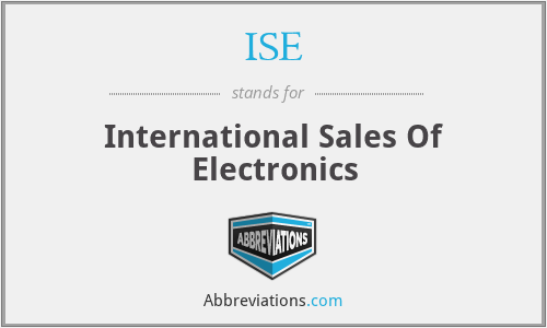 ISE - International Sales Of Electronics