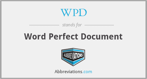 WPD - Word Perfect Document