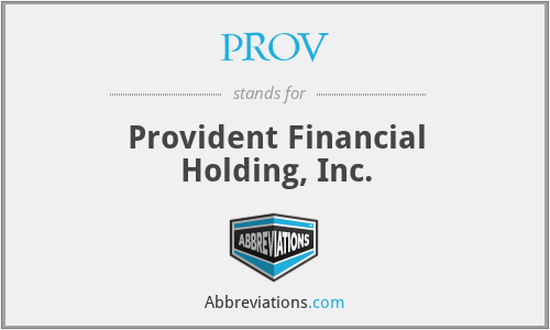 PROV - Provident Financial Holding, Inc.