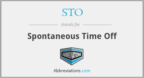 STO - Spontaneous Time Off