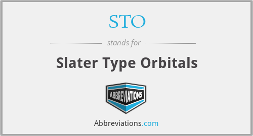STO - Slater Type Orbitals