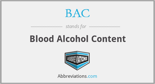 BAC - Blood Alcohol Content