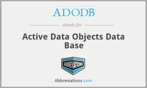 ADODB - Active Data Objects Data Base
