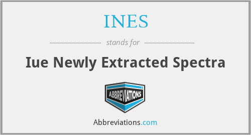 INES - Iue Newly Extracted Spectra