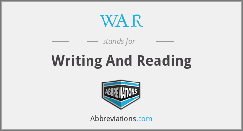 WAR - Writing And Reading