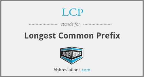 LCP - Longest Common Prefix
