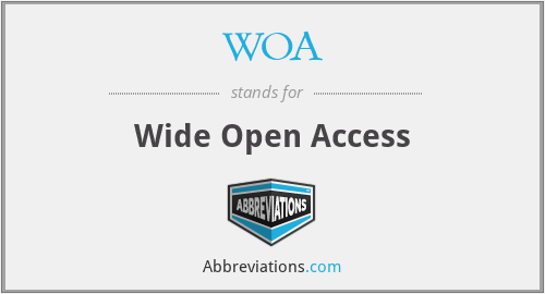WOA - Wide Open Access