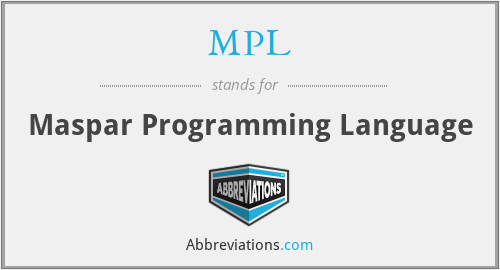 MPL - Maspar Programming Language