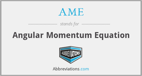 AME - Angular Momentum Equation
