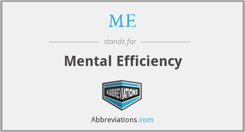 ME - Mental Efficiency