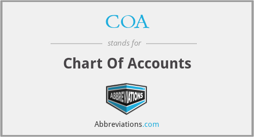 COA - Chart Of Accounts