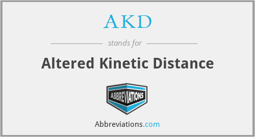 AKD - Altered Kinetic Distance