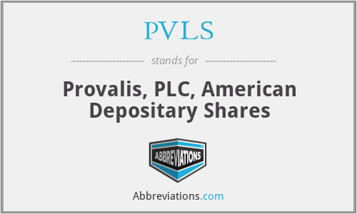 PVLS - Provalis, PLC, American Depositary Shares