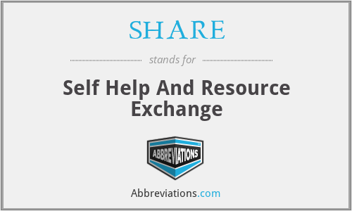SHARE - Self Help And Resource Exchange