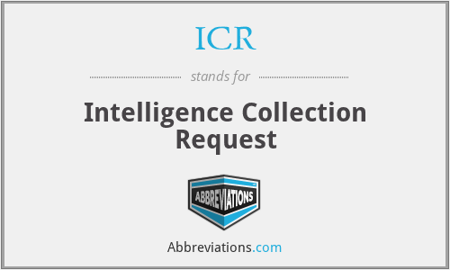 ICR - Intelligence Collection Request