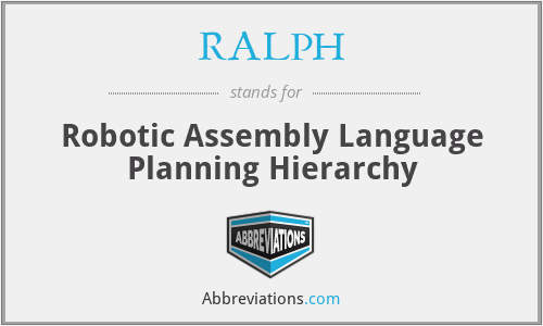 RALPH - Robotic Assembly Language Planning Hierarchy