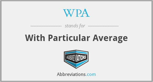 WPA - With Particular Average