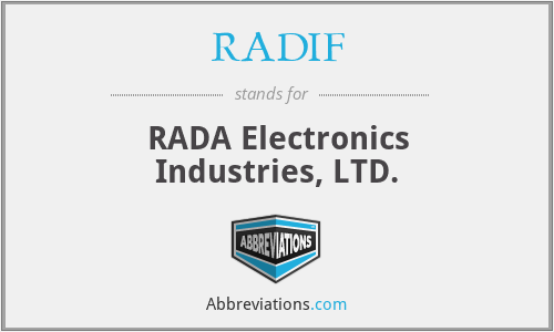 RADIF - RADA Electronics Industries, LTD.