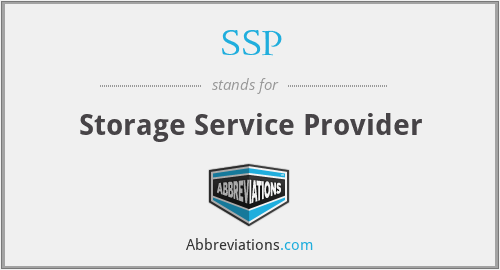 SSP - Storage Service Provider