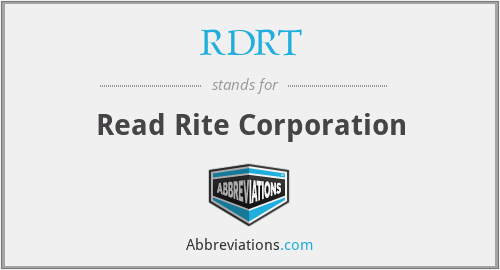 RDRT - Read Rite Corporation